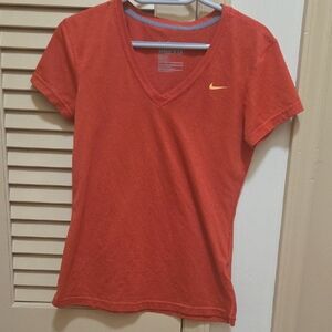Nike Red Dri-FIT V-Neck Shirt